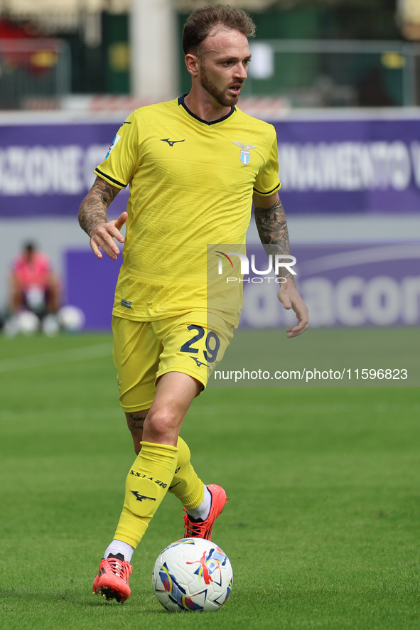 Manuel Lazzari of SS Lazio controls the ball during  the Italian Serie A football match between ACF Fiorentina and SS Lazio ,on September 22...