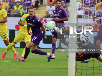 David De Gea of ACF Fiorentina controls the ball during the Italian Serie A football match between ACF Fiorentina and SS Lazio ,on September...