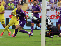 David De Gea of ACF Fiorentina controls the ball during the Italian Serie A football match between ACF Fiorentina and SS Lazio ,on September...