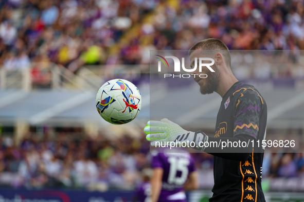 David De Gea of ACF Fiorentina during the Italian Serie A football match between ACF Fiorentina and SS Lazio ,on September 22 , 2024 at the...