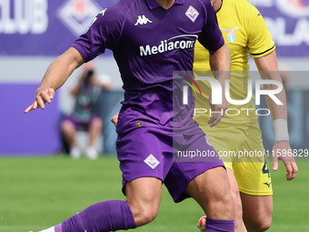 Edoardo Bove of ACF Fiorentina controls the ball during the Italian Serie A football match between ACF Fiorentina and SS Lazio ,on September...