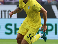 Mario Gila of SS Lazio celebrates after scoring his team's goal during  the Italian Serie A football match between ACF Fiorentina and SS Laz...