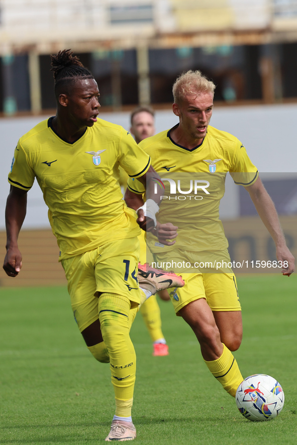 Tijjani Noslin of SS Lazio controls the ball during  the Italian Serie A football match between ACF Fiorentina and SS Lazio ,on September 22...