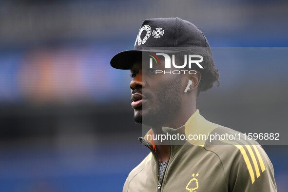 Ola Aina of Nottingham Forest during the Premier League match between Brighton and Hove Albion and Nottingham Forest at the American Express...