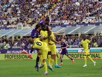 Christian Kouamè of ACF Fiorentina controls the ball during the Italian Serie A football match between ACF Fiorentina and SS Lazio ,on Septe...