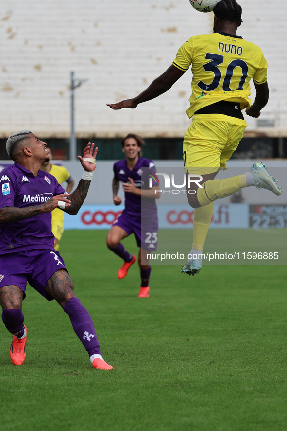 Nuno Tavares of SS Lazio controls the ball during  the Italian Serie A football match between ACF Fiorentina and SS Lazio ,on September 22 ,...