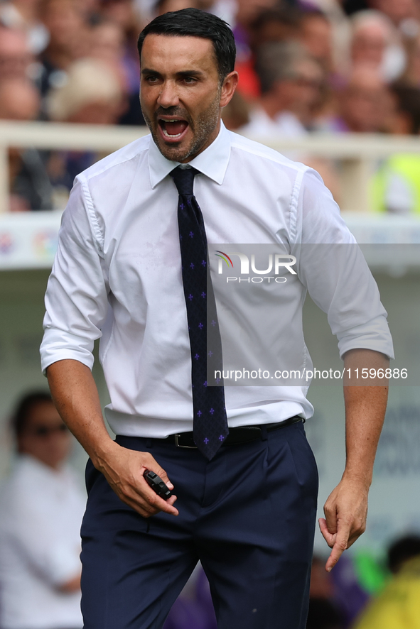 Head Coach Raffaele Palladino of ACF Fiorentina during the Italian Serie A football match between ACF Fiorentina and SS Lazio ,on September...