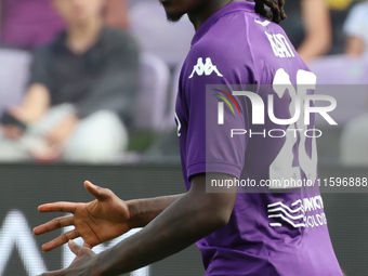 Moise Kean of ACF Fiorentina during the Italian Serie A football match between ACF Fiorentina and SS Lazio ,on September 22 , 2024 at the Ar...