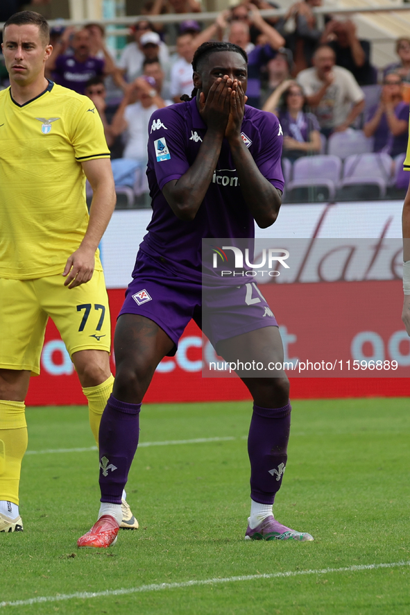 the Italian Serie A football match between ACF Fiorentina and SS Lazio ,on September 22 , 2024 at the Artemio-Franchi stadium in Florence. 