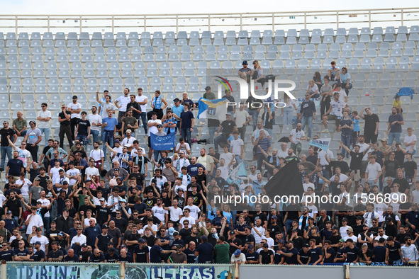 Supporters of SS Lazio prior to the Italian Serie A football match between ACF Fiorentina and SS Lazio ,on September 22 , 2024 at the Artemi...