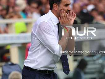 Head Coach Raffaele Palladino of ACF Fiorentina looks on during the Italian Serie A football match between ACF Fiorentina and SS Lazio ,on S...