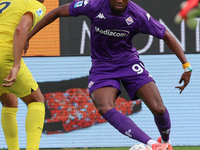 Christian Kouamè of ACF Fiorentina controls the ball during the Italian Serie A football match between ACF Fiorentina and SS Lazio ,on Septe...