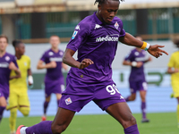 Christian Kouamè of ACF Fiorentina controls the ball during the Italian Serie A football match between ACF Fiorentina and SS Lazio ,on Septe...