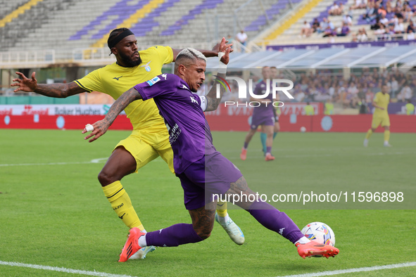 the Italian Serie A football match between ACF Fiorentina and SS Lazio ,on September 22 , 2024 at the Artemio-Franchi stadium in Florence. 