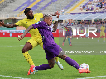 the Italian Serie A football match between ACF Fiorentina and SS Lazio ,on September 22 , 2024 at the Artemio-Franchi stadium in Florence. (