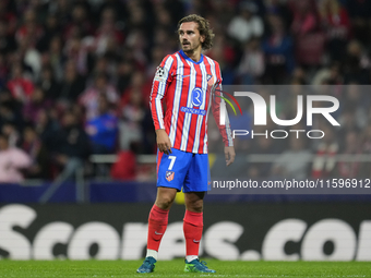 Antoine Griezmann second striker of Atletico de Madrid and France during the UEFA Champions League 2024/25 League Phase MD1 match between At...