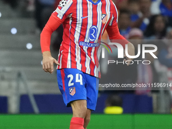 Robin Le Normand centre-back of Atletico de Madrid and Spainduring the UEFA Champions League 2024/25 League Phase MD1 match between Atletico...