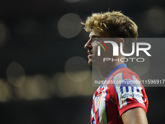 Marcos Llorente central midfield of Atletico de Madrid and Spain during the UEFA Champions League 2024/25 League Phase MD1 match between Atl...