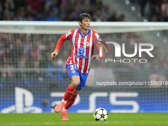 Robin Le Normand centre-back of Atletico de Madrid and Spainduring the UEFA Champions League 2024/25 League Phase MD1 match between Atletico...