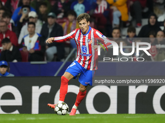 Rodrigo Riquelme left winger of Atletico de Madrid and Spain during the UEFA Champions League 2024/25 League Phase MD1 match between Atletic...