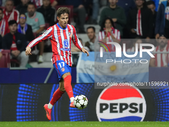 Rodrigo Riquelme left winger of Atletico de Madrid and Spain during the UEFA Champions League 2024/25 League Phase MD1 match between Atletic...