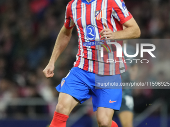 Alexander Sorloth centre-forward of Atletico de Madrid and Norway during the UEFA Champions League 2024/25 League Phase MD1 match between At...