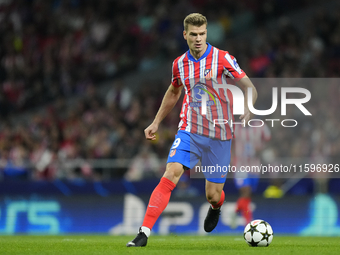 Alexander Sorloth centre-forward of Atletico de Madrid and Norway during the UEFA Champions League 2024/25 League Phase MD1 match between At...