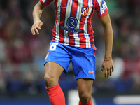 Nahuel Molina right-back of Atletico de Madrid and Argentina controls the ball during the UEFA Champions League 2024/25 League Phase MD1 mat...