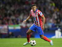 Nahuel Molina right-back of Atletico de Madrid and Argentina controls the ball during the UEFA Champions League 2024/25 League Phase MD1 mat...