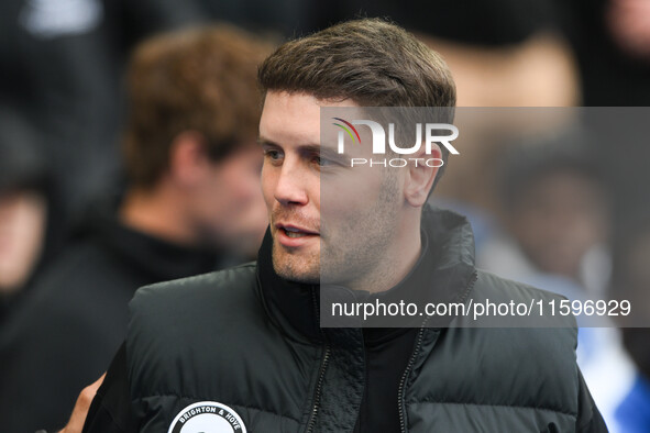 Fabian Hurzeler manages Brighton during the Premier League match between Brighton and Hove Albion and Nottingham Forest at the American Expr...