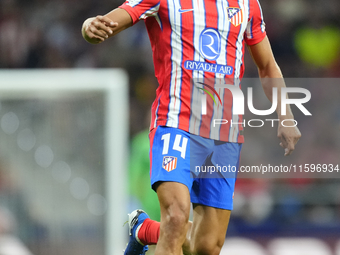 Marcos Llorente central midfield of Atletico de Madrid and Spain during the UEFA Champions League 2024/25 League Phase MD1 match between Atl...