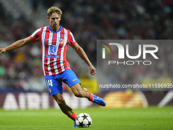 Marcos Llorente central midfield of Atletico de Madrid and Spain during the UEFA Champions League 2024/25 League Phase MD1 match between Atl...