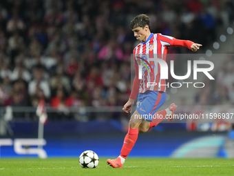 Robin Le Normand centre-back of Atletico de Madrid and Spainduring the UEFA Champions League 2024/25 League Phase MD1 match between Atletico...