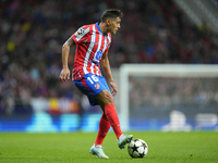 Nahuel Molina right-back of Atletico de Madrid and Argentina controls the ball during the UEFA Champions League 2024/25 League Phase MD1 mat...