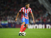 Nahuel Molina right-back of Atletico de Madrid and Argentina controls the ball during the UEFA Champions League 2024/25 League Phase MD1 mat...