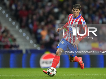 Robin Le Normand centre-back of Atletico de Madrid and Spainduring the UEFA Champions League 2024/25 League Phase MD1 match between Atletico...