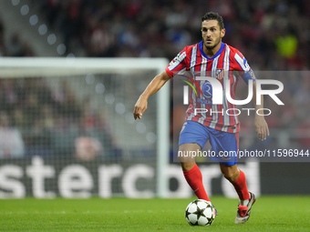 Koke Resurreccion central midfield of Atletico de Madrid and Spain during the UEFA Champions League 2024/25 League Phase MD1 match between A...