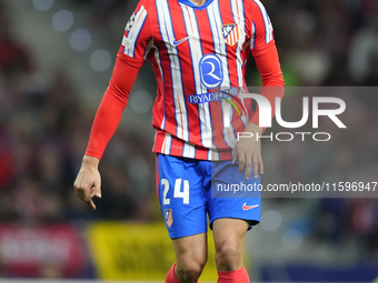 Robin Le Normand centre-back of Atletico de Madrid and Spainduring the UEFA Champions League 2024/25 League Phase MD1 match between Atletico...