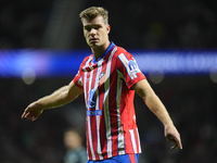 Alexander Sorloth centre-forward of Atletico de Madrid and Norway reacts during the UEFA Champions League 2024/25 League Phase MD1 match bet...