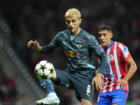 Eljif Elmas attacking midfield of RB Leipzig and North Macedonia controls the ball during the UEFA Champions League 2024/25 League Phase MD1...