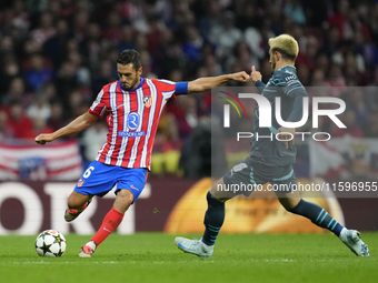 Koke Resurreccion central midfield of Atletico de Madrid and Spain during the UEFA Champions League 2024/25 League Phase MD1 match between A...