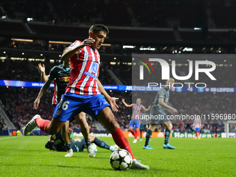 Nahuel Molina right-back of Atletico de Madrid and Argentina during the UEFA Champions League 2024/25 League Phase MD1 match between Atletic...