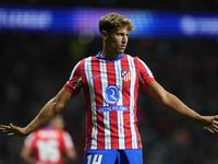 Marcos Llorente central midfield of Atletico de Madrid and Spain reacts during the UEFA Champions League 2024/25 League Phase MD1 match betw...