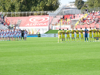 A minute of reflection for Salvatore Schillaci's death takes place before the Italian Serie B soccer championship match between Mantova Calc...