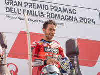 Enea Bastianini participates in the Gran Premio Pramac dell'Emilia Romagna Grand Prix Race MotoGP on Sunday, MotoGP of Emilia Romagna at Mis...