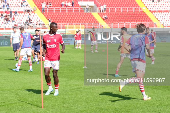 In Mantua, Italy, on September 22, 2024, during a warm-up before the Italian Serie B soccer championship match between Mantova Calcio 1911 a...