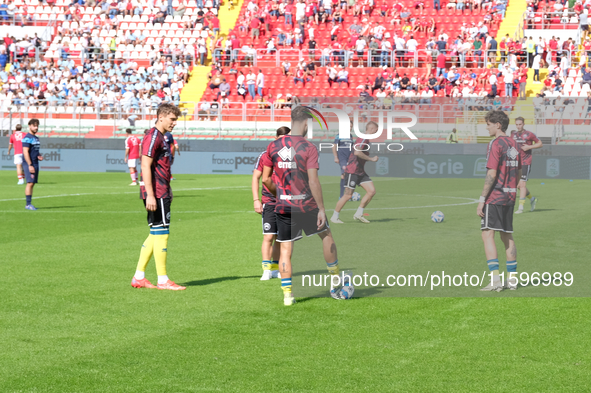 AS Cittadella 1973 warms up before the Italian Serie B soccer championship match between Mantova Calcio 1911 and AS Cittadella 1973 at Danil...