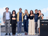 Pilar Palomero, Patricia Lopez Arnaiz, Antonio de la Torre, Julian Lopez, and Marina Guerola attend the photocall of the film ''Los Destello...