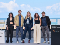 Pilar Palomero, Patricia Lopez Arnaiz, Antonio de la Torre, Julian Lopez, and Marina Guerola attend the photocall of the film ''Los Destello...