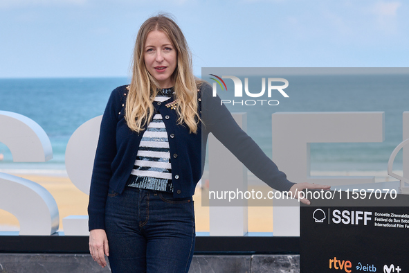 Pilar Palomero attends the photocall of the film ''Los Destellos'' during the 72nd San Sebastian International Film Festival in San Sebastia...